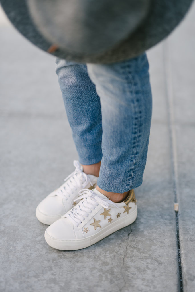 embroidered sneakers